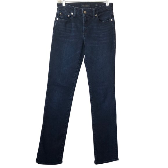 Lucky Brand Denim - Lucky Brand Mid Rise Womens Sweet Straight Jeans 2/26 Dark Wash